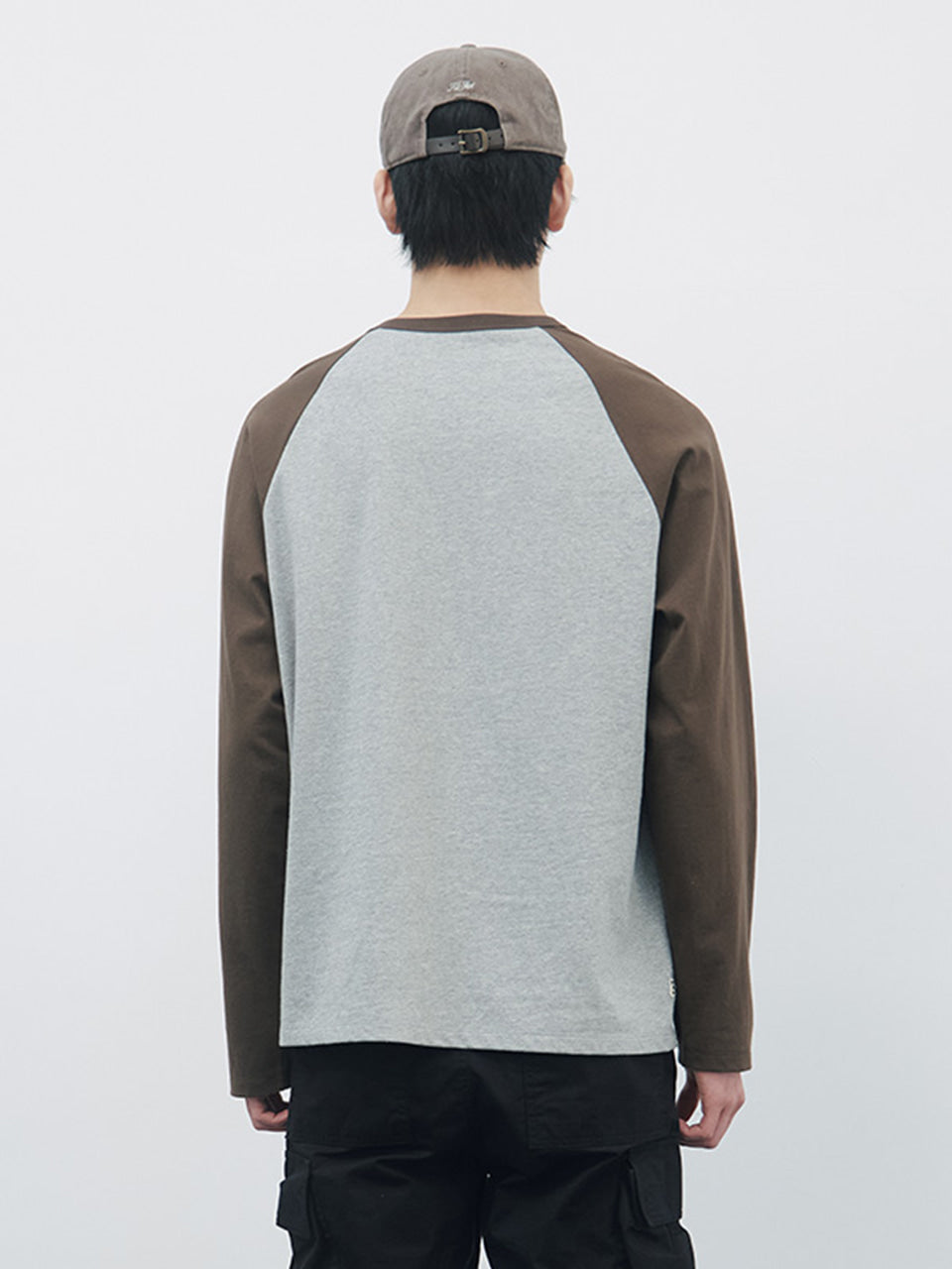 Kijun - Button Open Raglan Tee (Khaki Brown) product image 3 | TRAB K-Fashion Australia