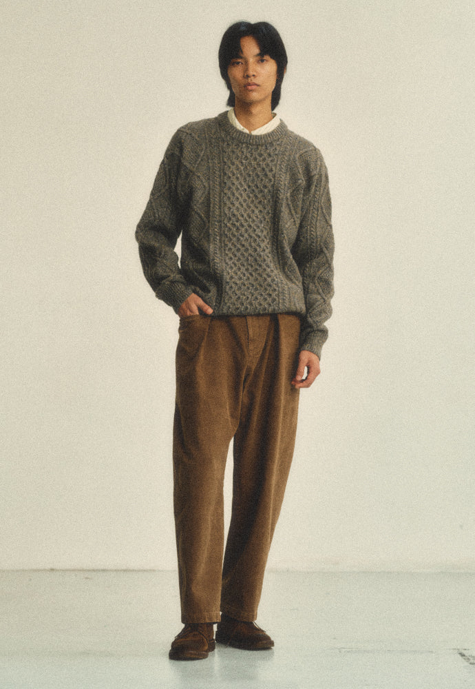 Art if acts - Fisherman Cable Sweater (Truffle) product image 4 | TRAB K-Fashion Australia