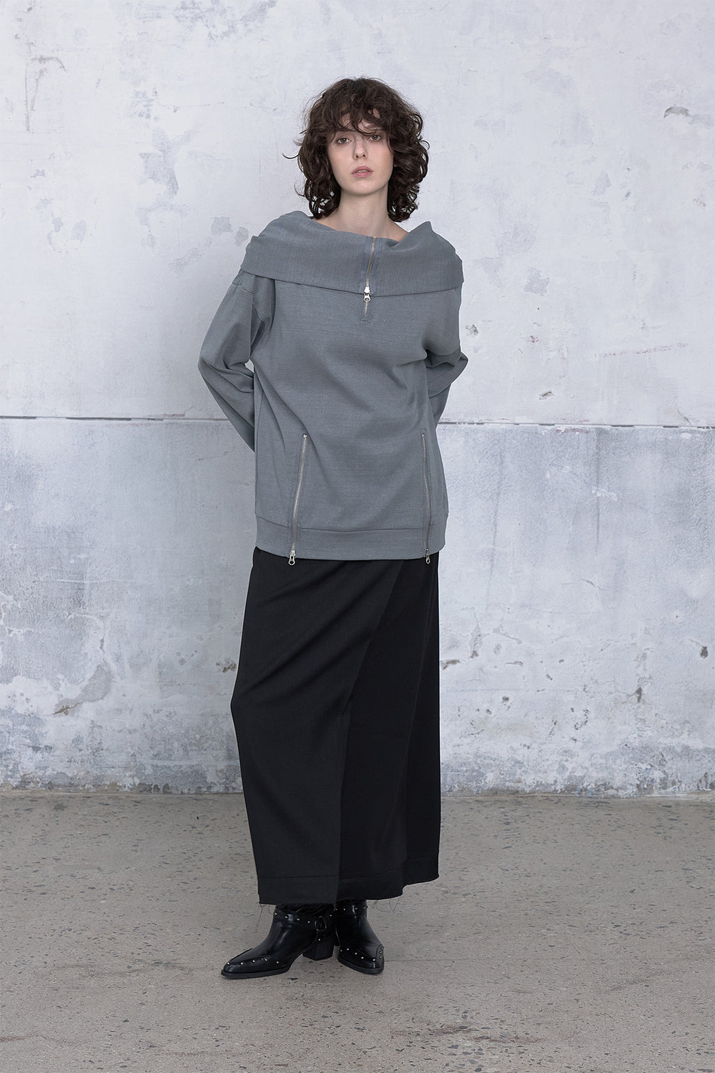 Deinet - Big Hooded Sweat Pullover (Charcoal) product image 4 | TRAB K-Fashion Australia