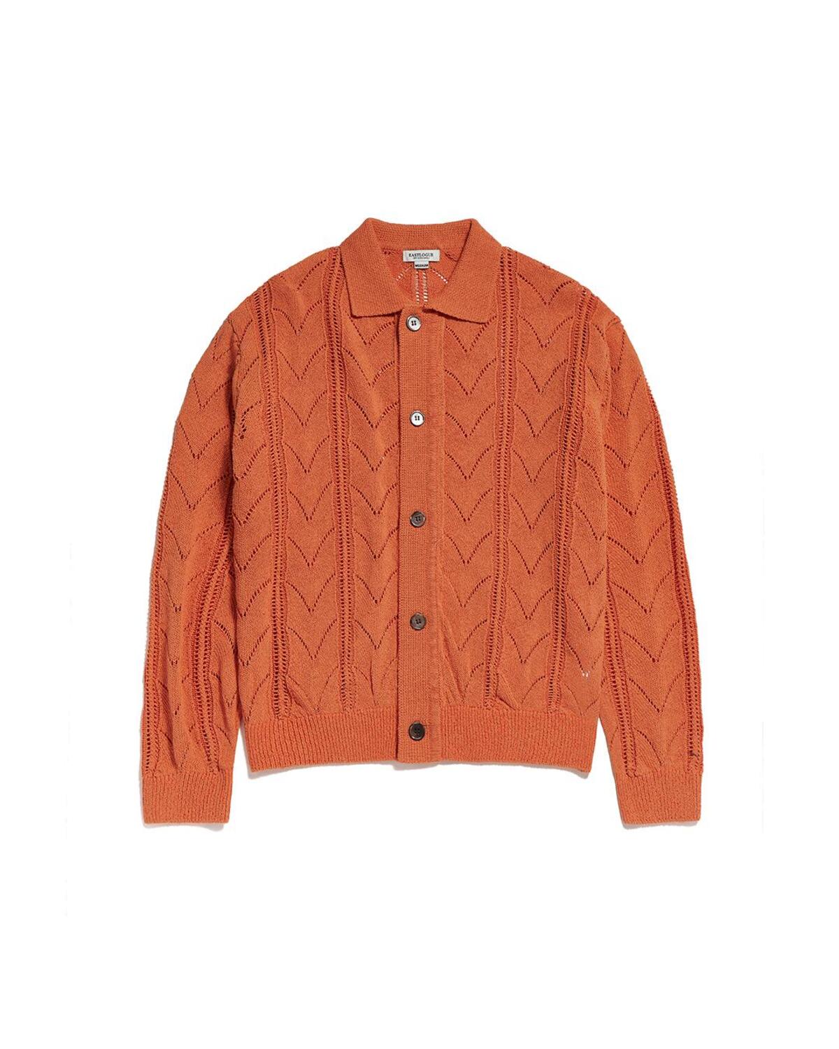 Eastlogue - Herringbone Crochet Cardigan (L.orange) product image 5 | TRAB K-Fashion Australia