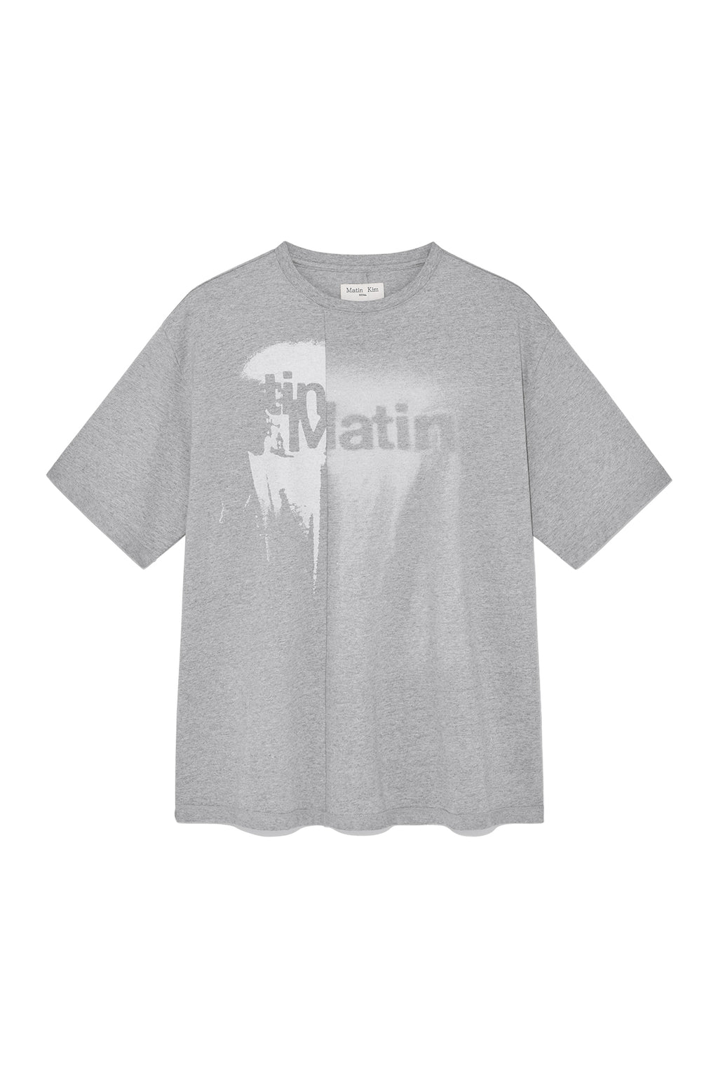 Matin Kim - Unbalance Printing Top (Grey) product image 1 | TRAB K-Fashion Australia