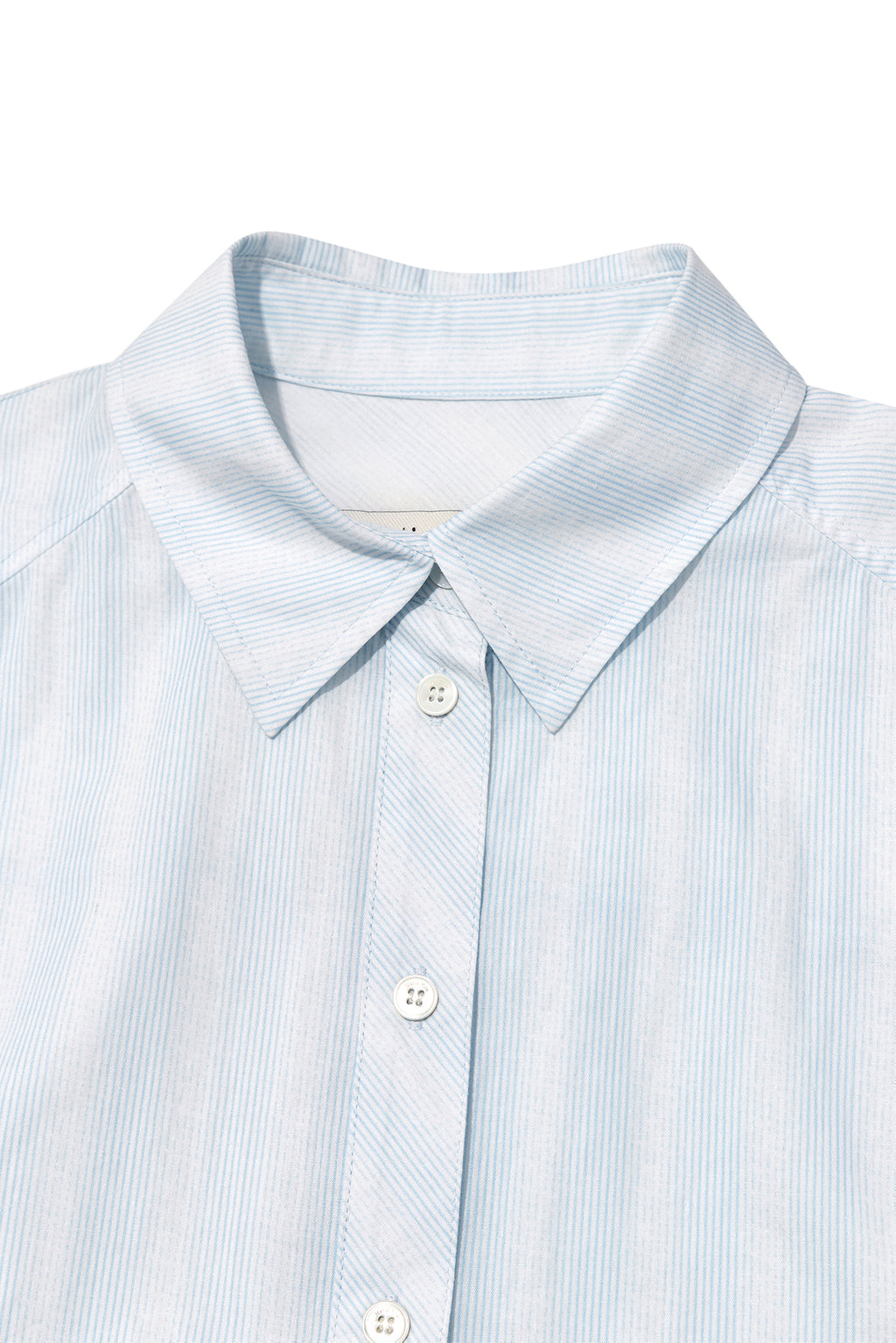 Matin Kim - Cuffs Button Point Stripe Shirt (Light Blue) product image 3 | TRAB K-Fashion Australia