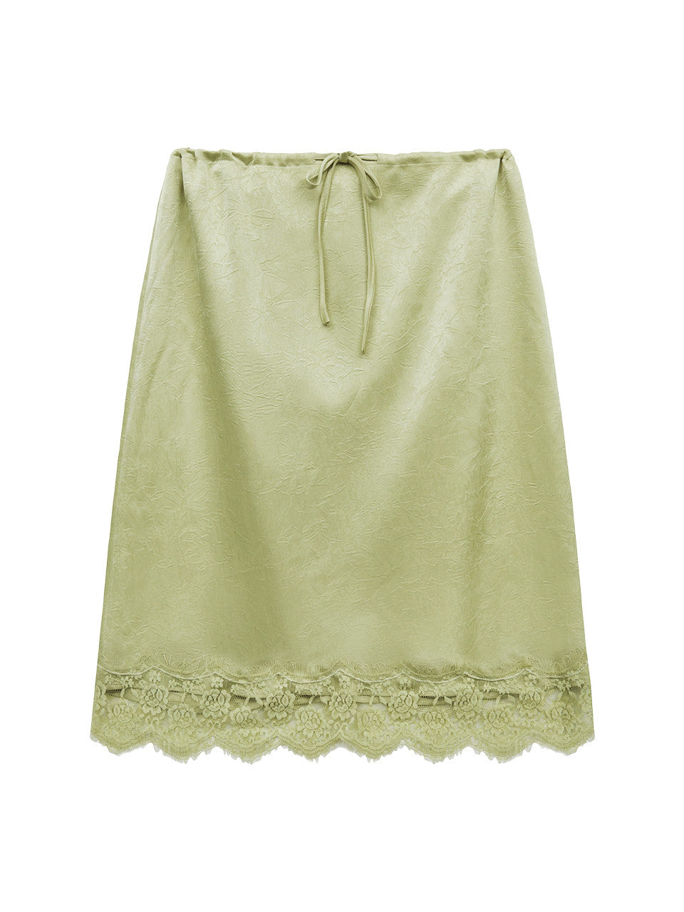 Margarin Fingers - Lace Jacquard Skirt (Olive) product image 2 | TRAB K-Fashion Australia