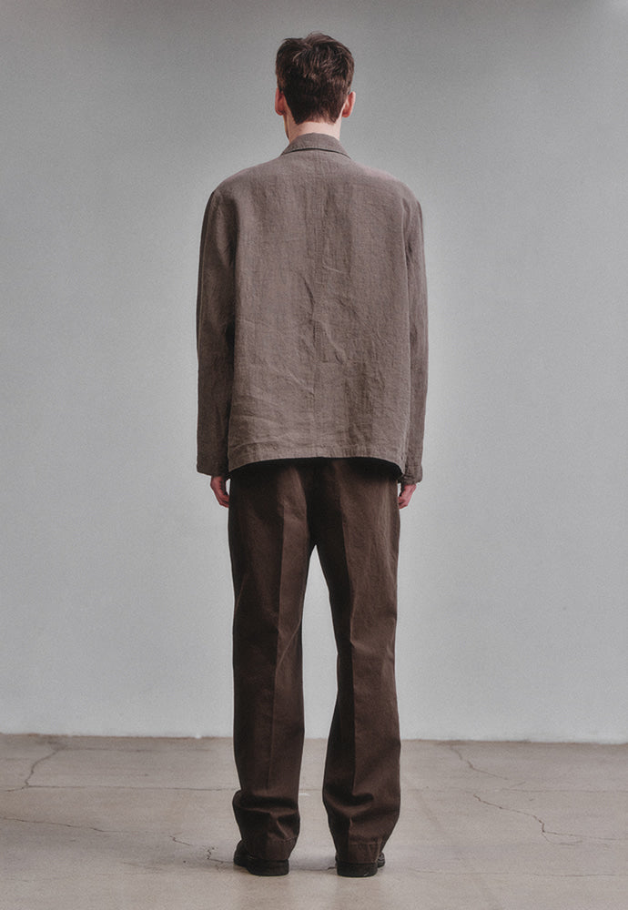 Art if acts - Linen French Work Jacket (Wood) product image 6 | TRAB K-Fashion Australia