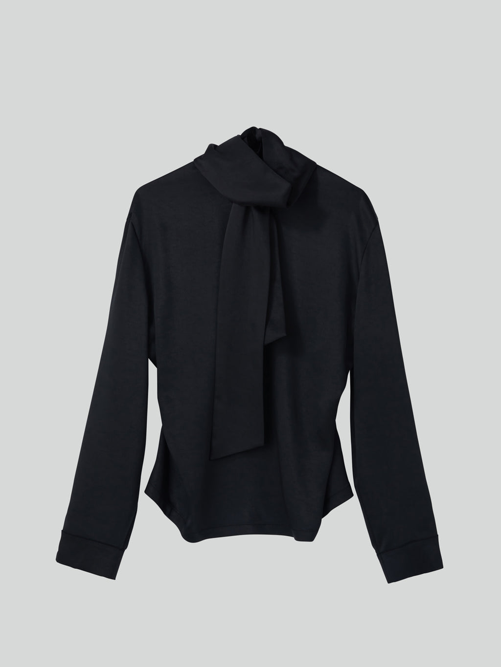 Recto - Open Back Scarf Satin Blouse (Black) product image 10 | TRAB K-Fashion Australia