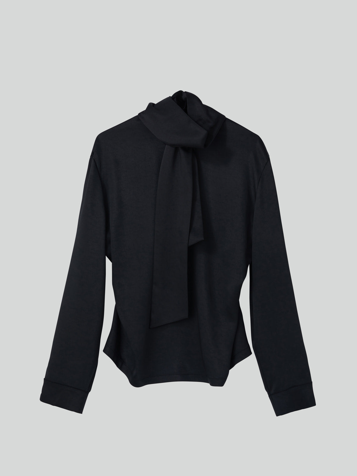 Recto - Open Back Scarf Satin Blouse (Black) product image 10 | TRAB K-Fashion Australia