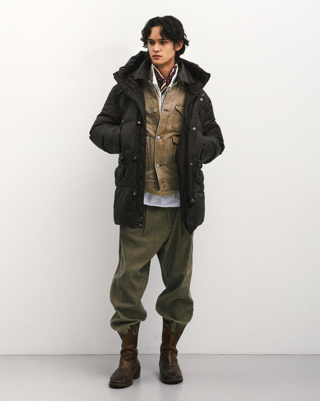 Eastlogue - Double Pleats Comfy Pants (Sand Corduroy) product image 4 | TRAB K-Fashion Australia