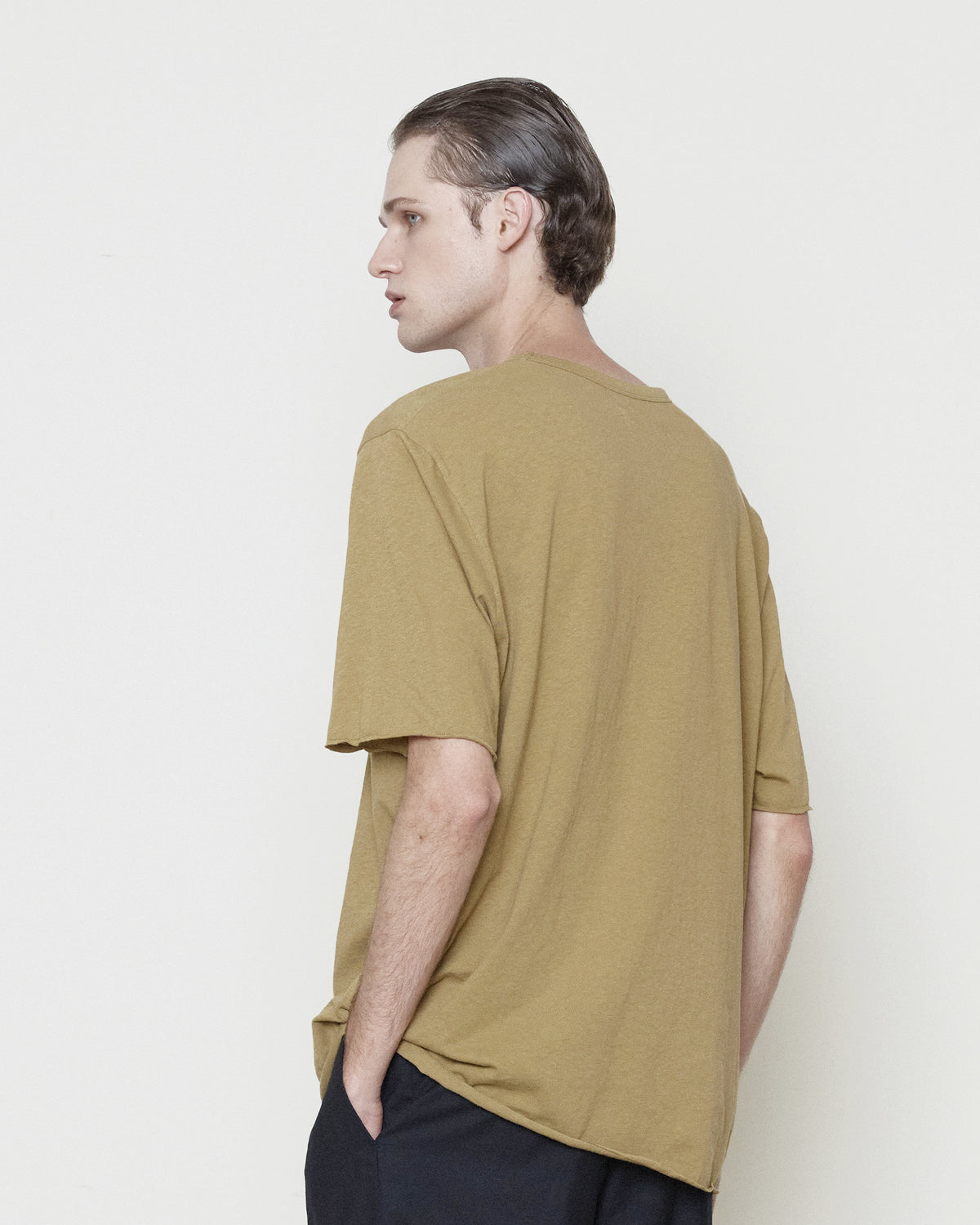 Brownyard - Cut Off Half Sleeve (Khaki) product image 2 | TRAB K-Fashion Australia