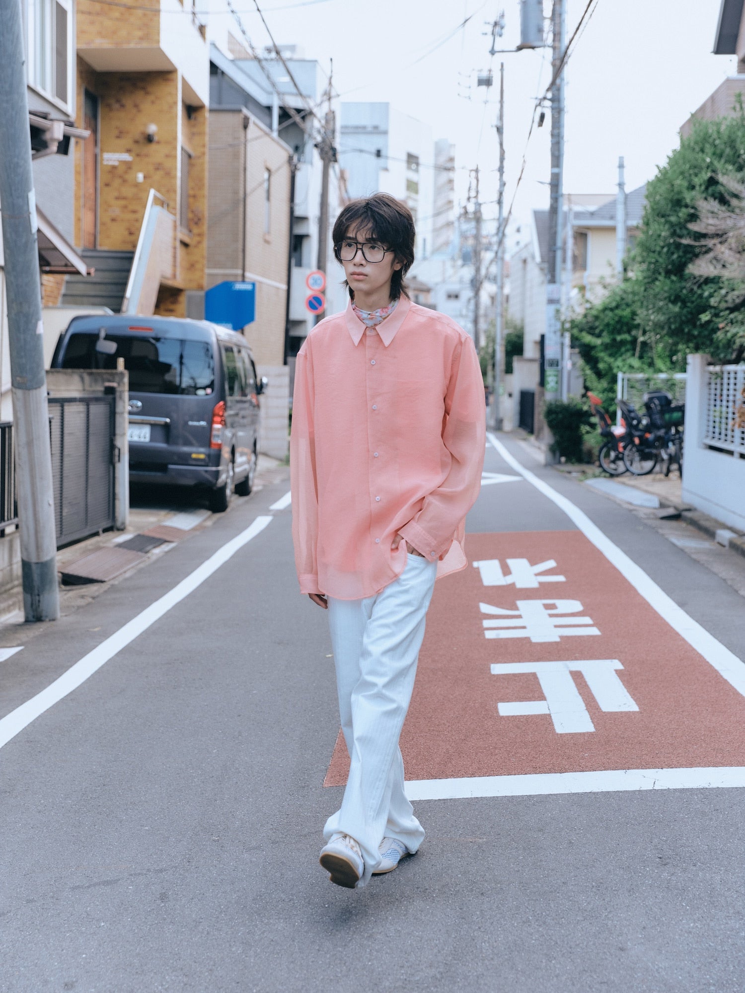 Stu - Sheer Shirt (Pink) product image 4 | TRAB K-Fashion Australia