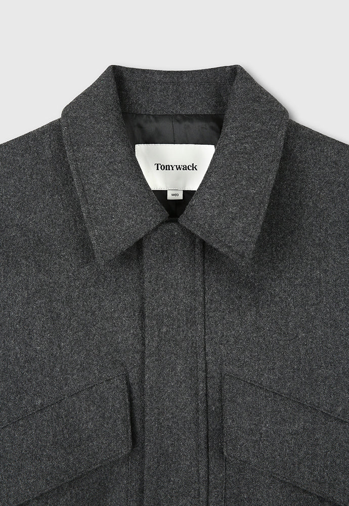 Tonywack - Virgin Wool Multi-Pocket Blouson (Dark Grey) product image 10 | TRAB K-Fashion Australia