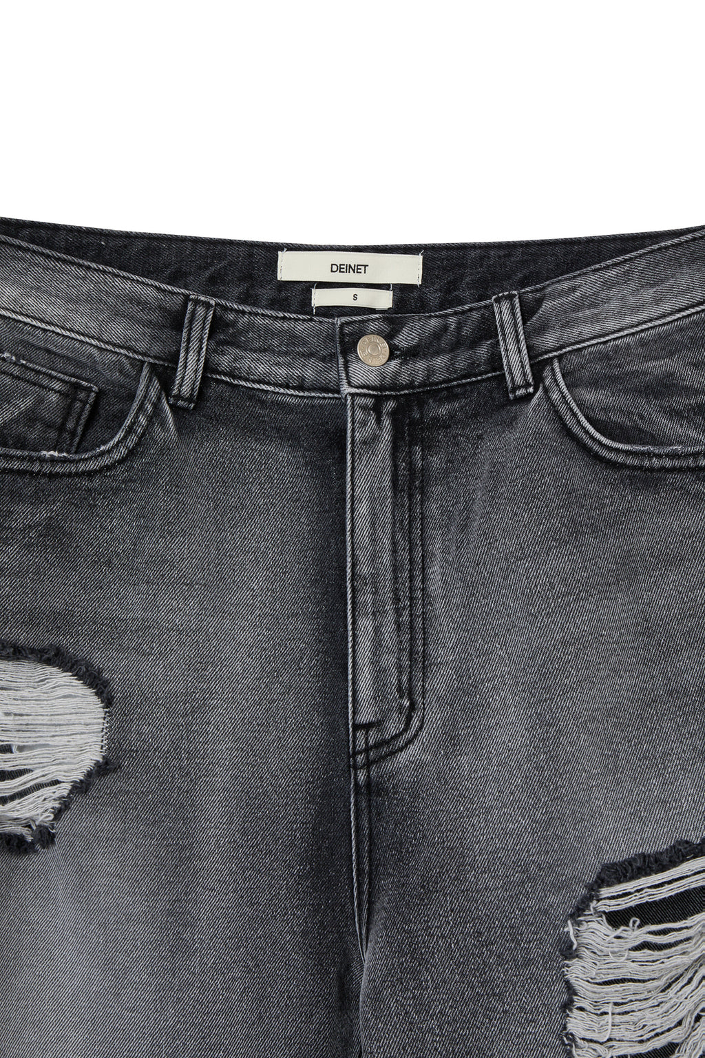 Deinet - Destroyed Denim Pants (Black) product image 3 | TRAB K-Fashion Australia