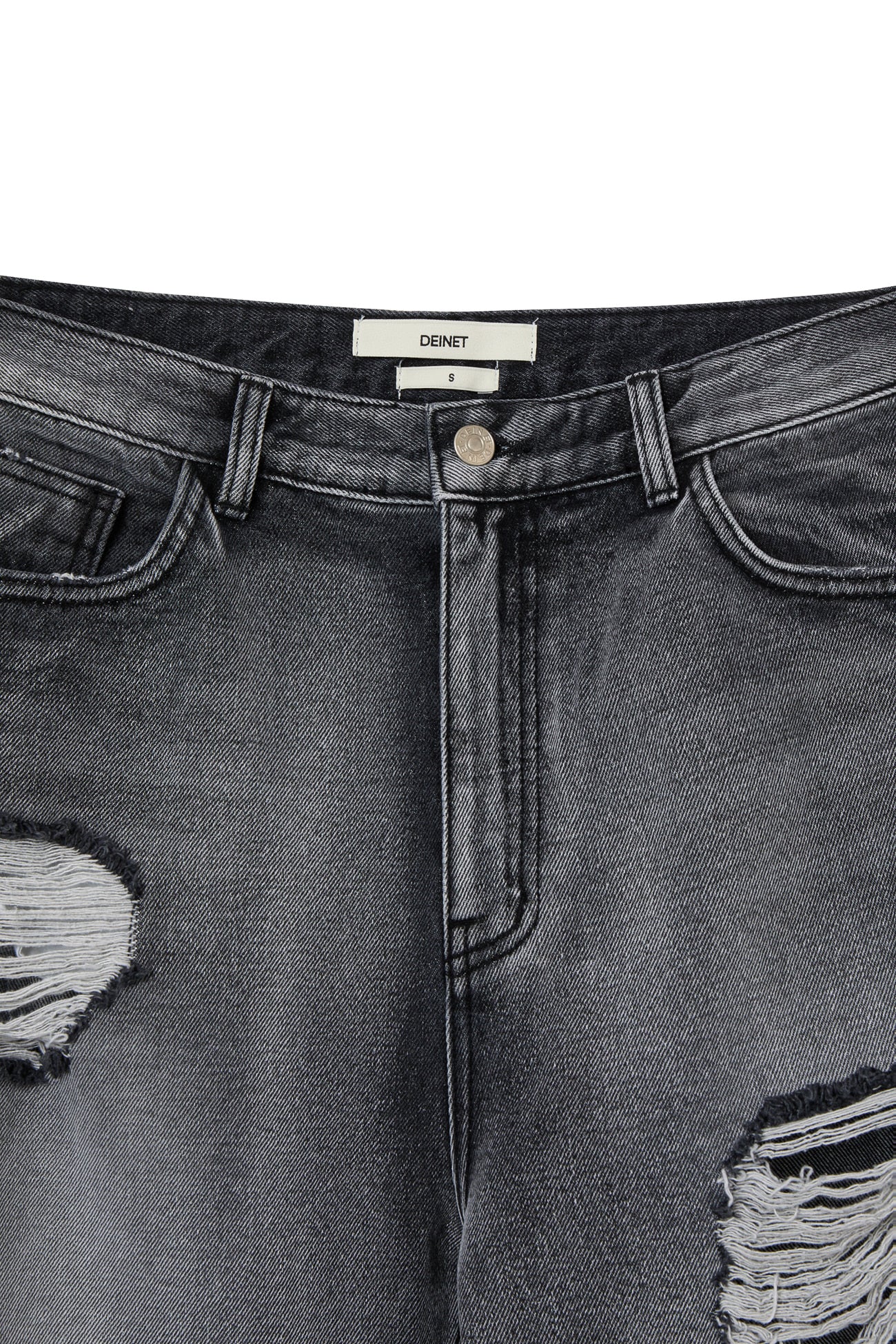 Deinet - Destroyed Denim Pants (Black) product image 3 | TRAB K-Fashion Australia