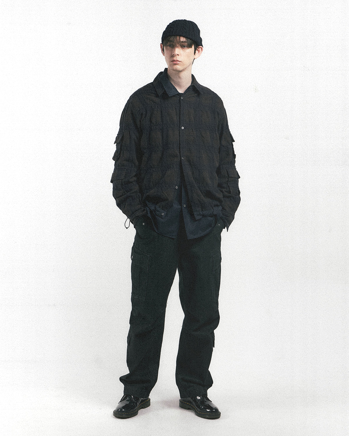 Eastlogue - Magazine Pouch Shirts (Brown Navy Check) product image 6 | TRAB K-Fashion Australia