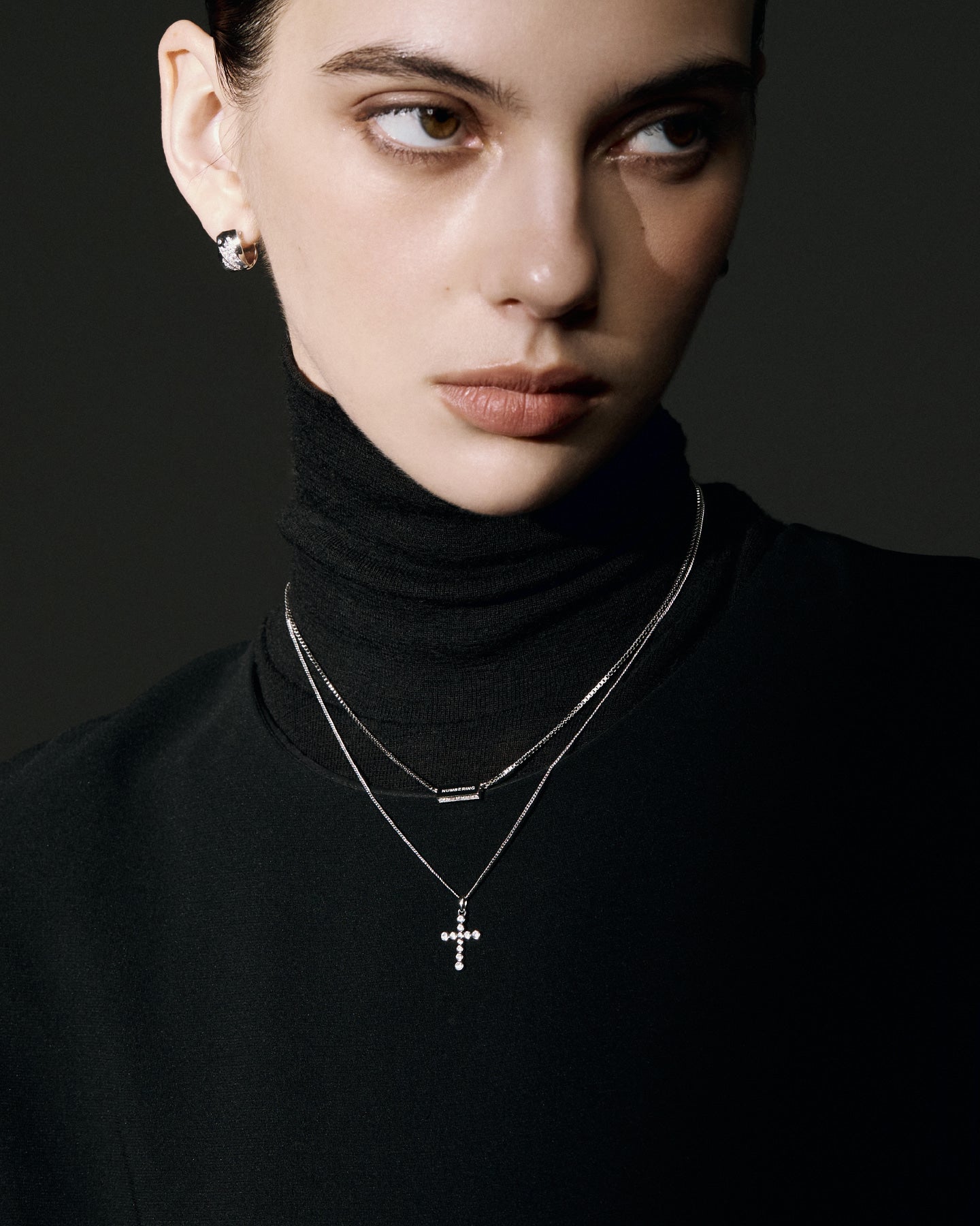 Numbering - Side Pave Bar Necklace #3726 product image 5 | TRAB K-Fashion Australia