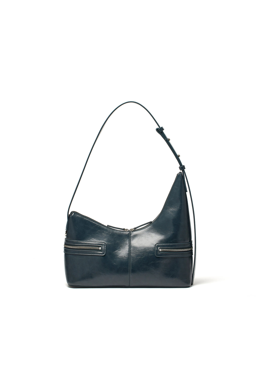 Matin Kim - Asymmetrical Zipper Bag (Charcoal) product image 2 | TRAB K-Fashion Australia