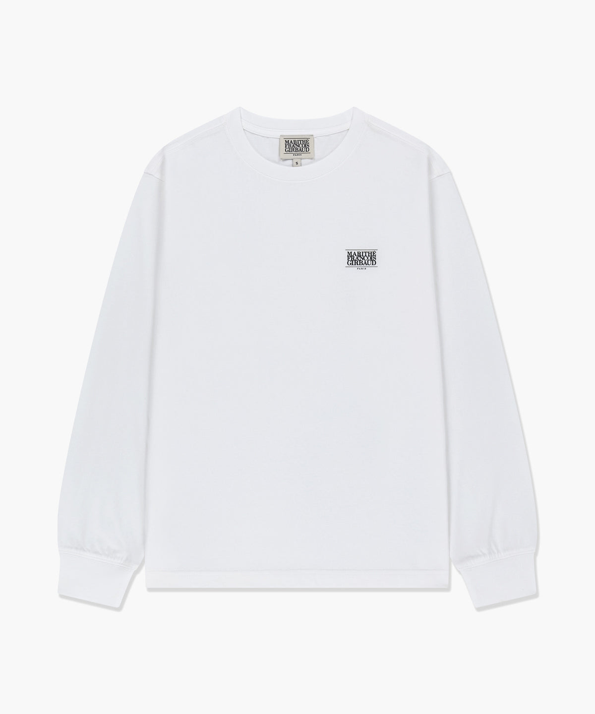 Marithe & Francois Girbaud - Small Classic Logo Long Sleeve Tee (White) product image 5 | TRAB K-Fashion Australia