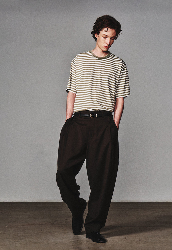 Art if acts - French Stripe S/S Tee (Vintage Moss) product image 5 | TRAB K-Fashion Australia