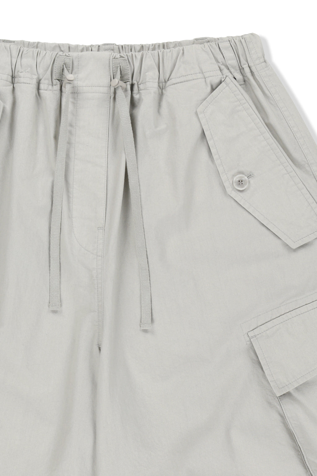 Matin Kim - Washed Cotton Patch Pocket Bermuda Pants (Light Grey) product image 3 | TRAB K-Fashion Australia