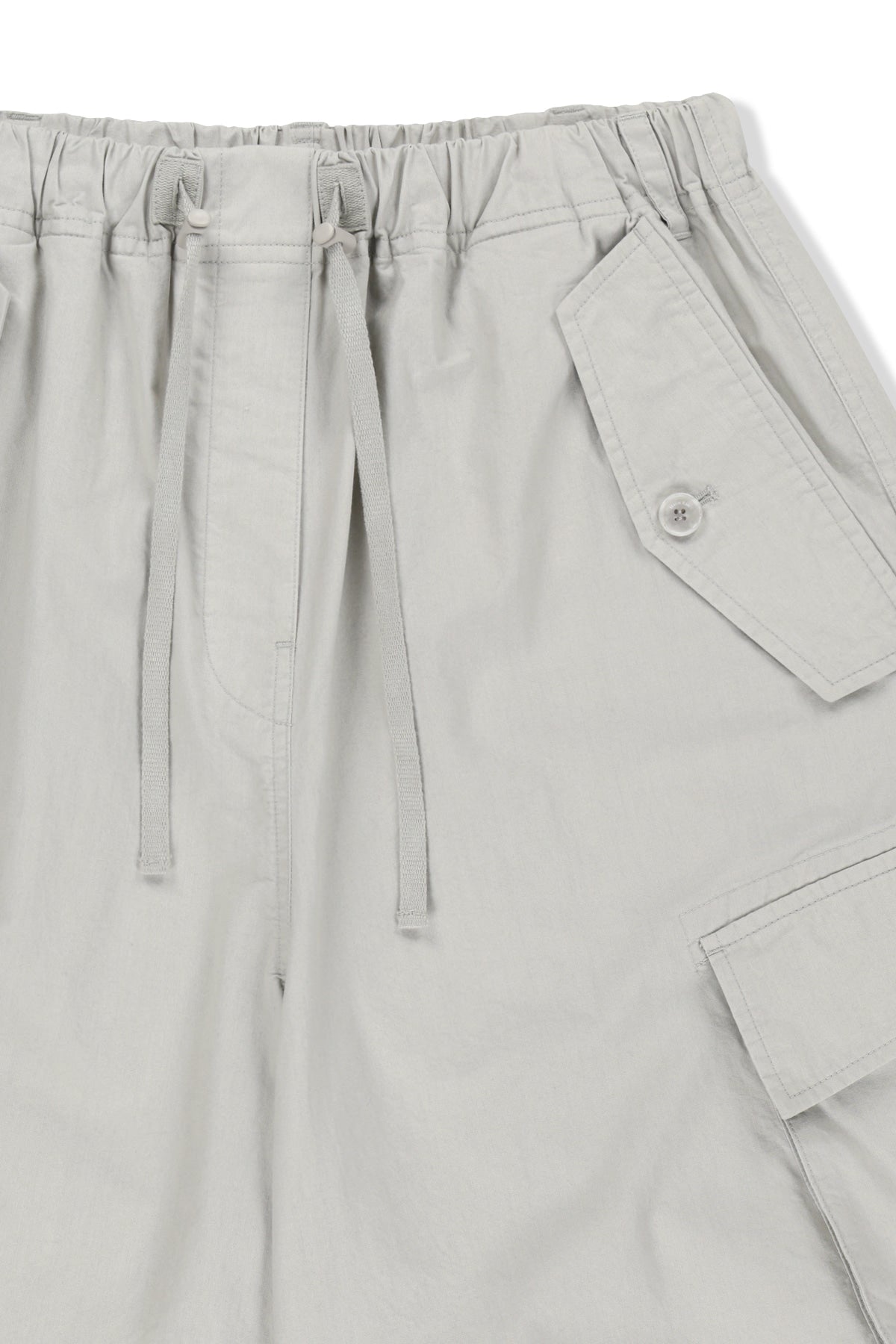 Matin Kim - Washed Cotton Patch Pocket Bermuda Pants (Light Grey) product image 3 | TRAB K-Fashion Australia