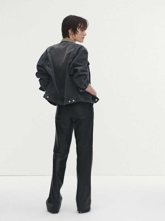 Tonywack - Corduroy Collar Denim Work Jacket (Washed Grey) product image 2 | TRAB K-Fashion Australia