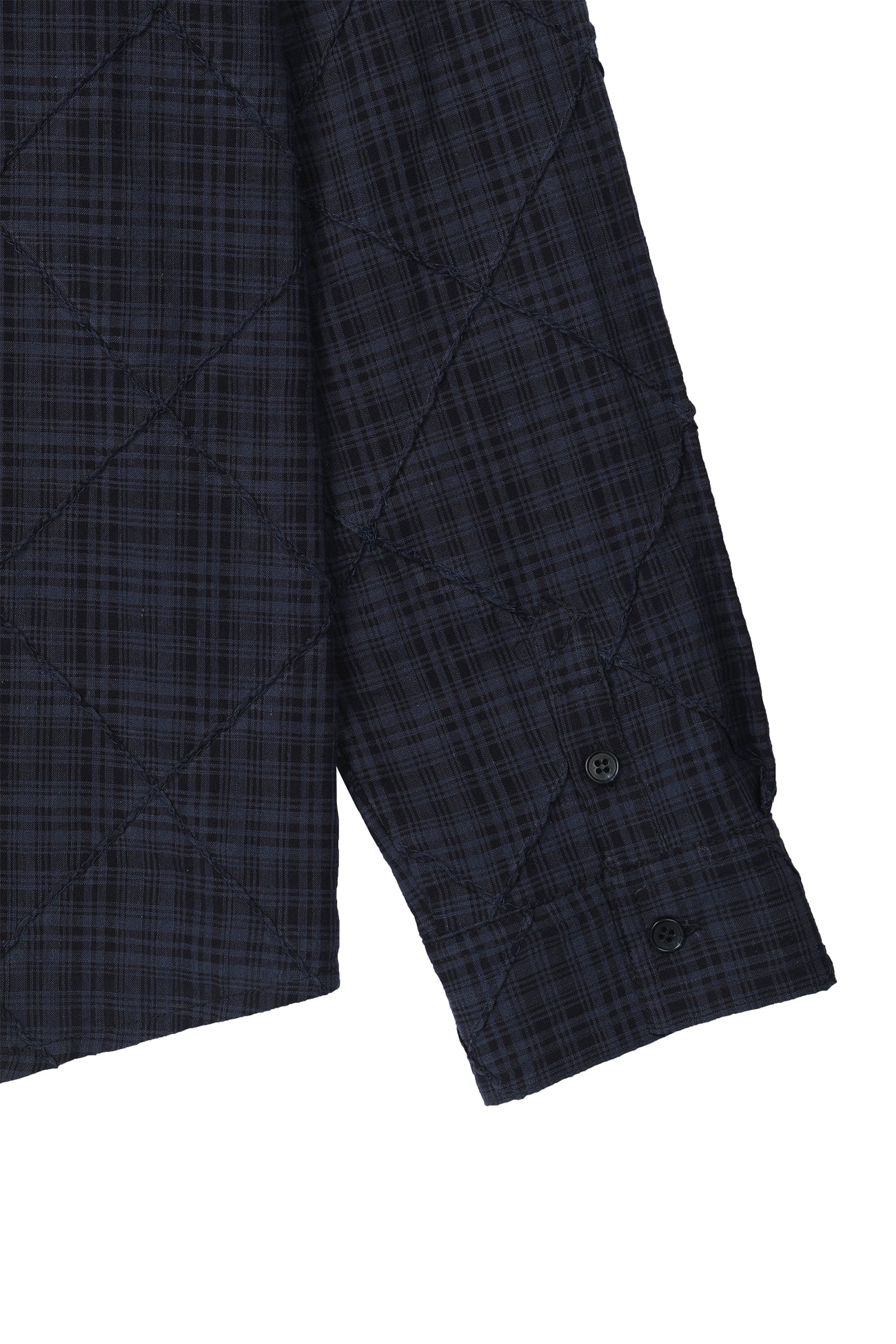Deinet - Double Checkered Overfit Shirt (Navy) product image 14 | TRAB K-Fashion Australia