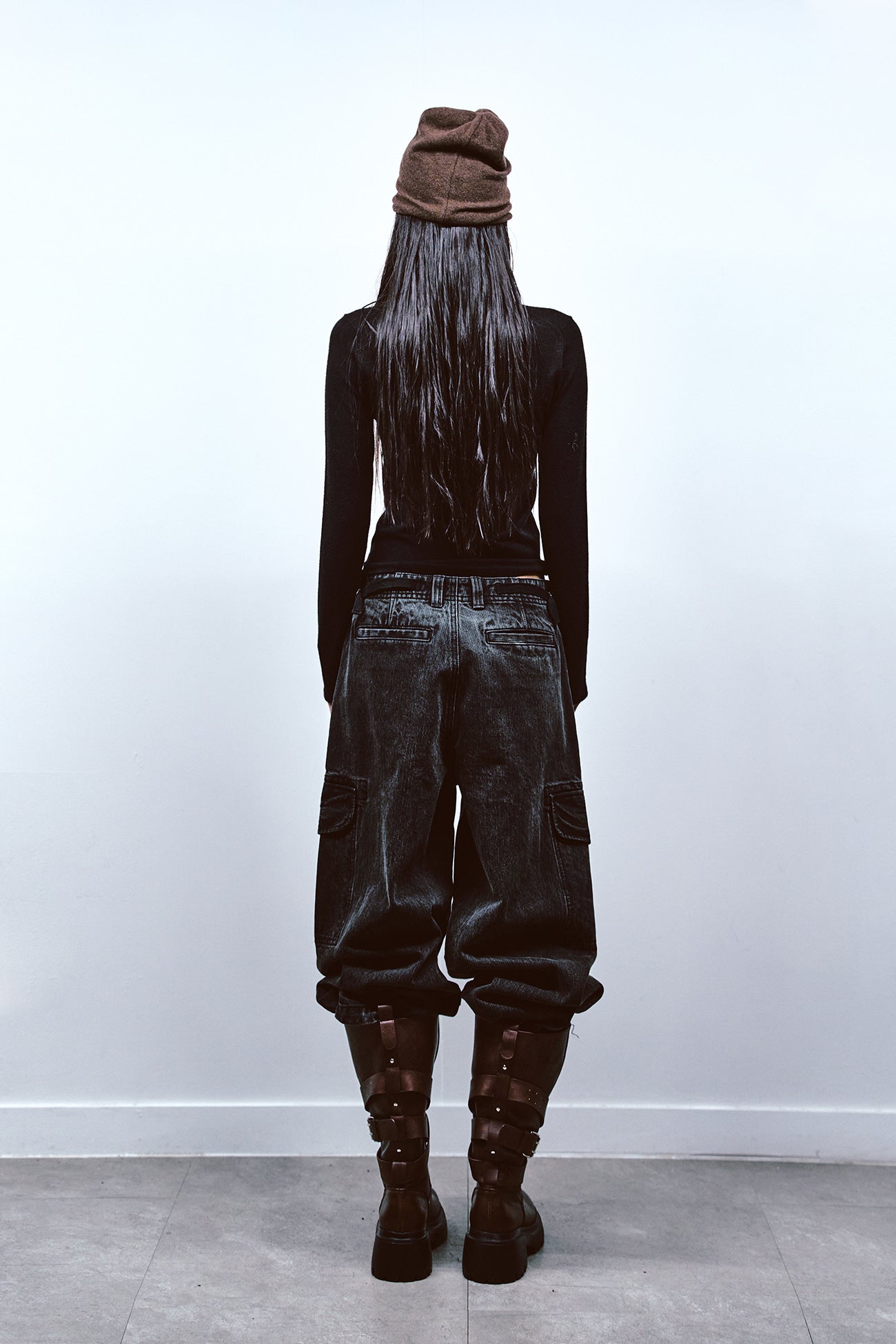 Deinet - Chain Denim M51 Cargo Pants (Black) product image 3 | TRAB K-Fashion Australia