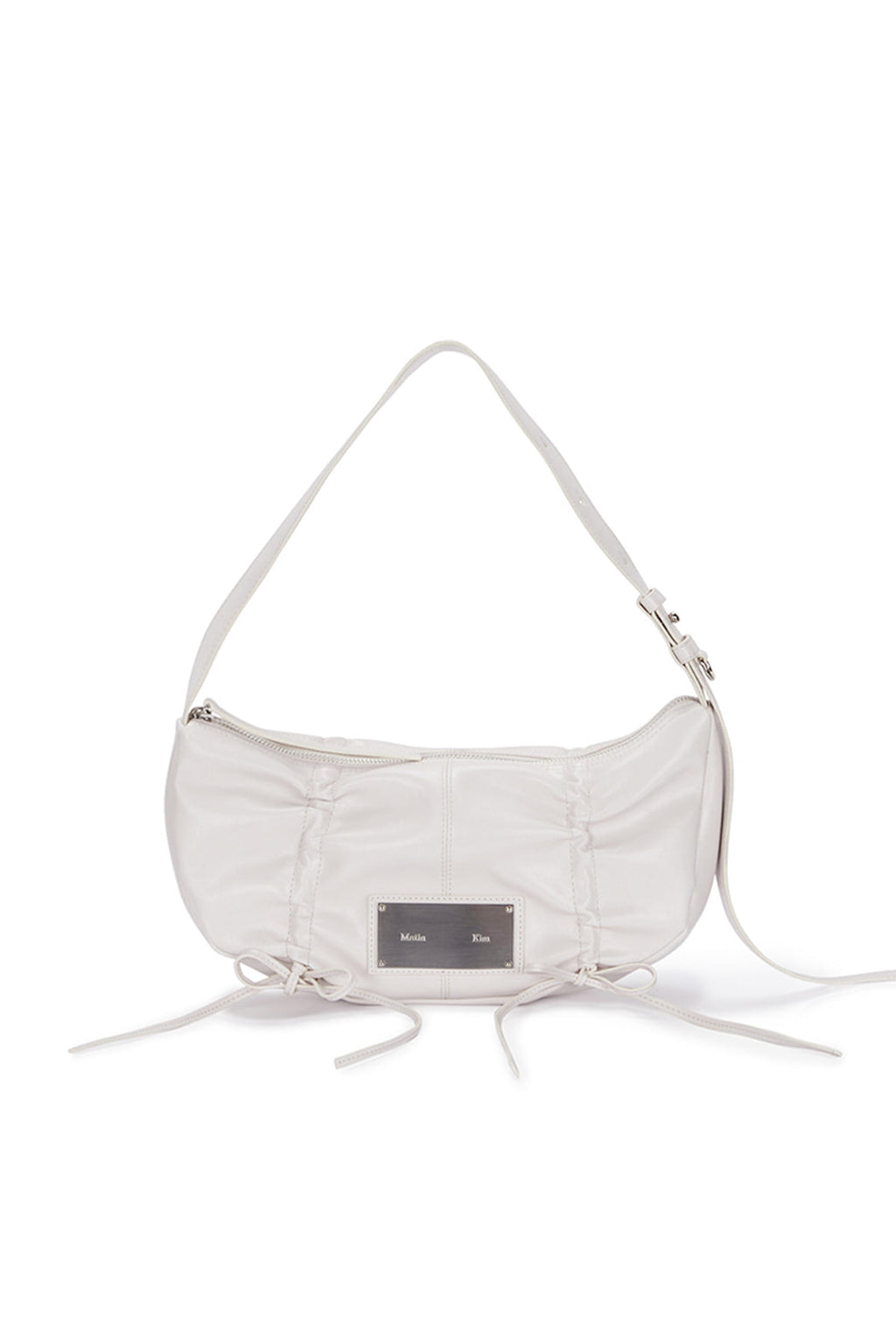 Matin Kim - Half Shirring Ribbon Round Bag (Ivory) product image 1 | TRAB K-Fashion Australia