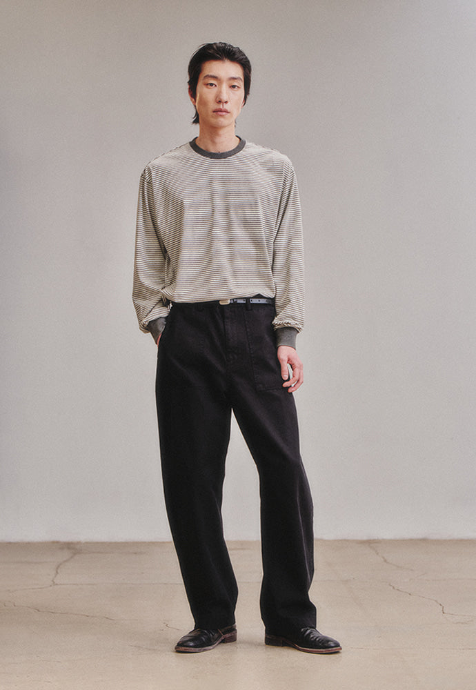 Art if acts - Curved Fatigue Trousers (Black) product image 4 | TRAB K-Fashion Australia