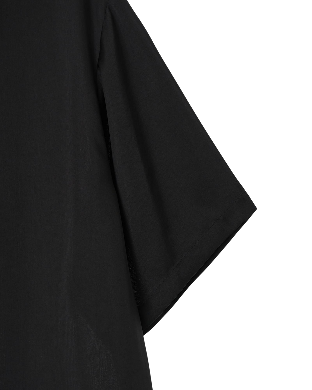 Kimhe Kim - Pearl Label Oversized Satin Shirt (Black) product image 4 | TRAB K-Fashion Australia