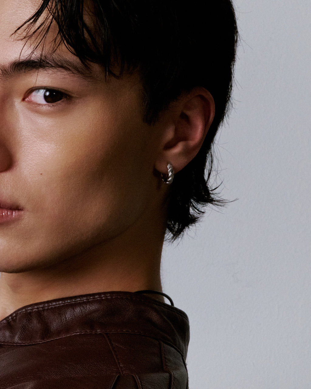 Numbering - Rope Texture Hoop Earrings #6104 product image 5 | TRAB K-Fashion Australia