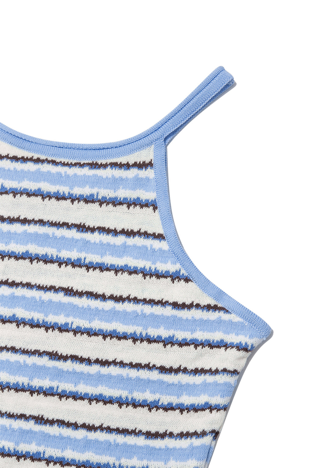 Matin Kim - Multi Stripe Sleeveless Knit Top (Blue) product image 3 | TRAB K-Fashion Australia