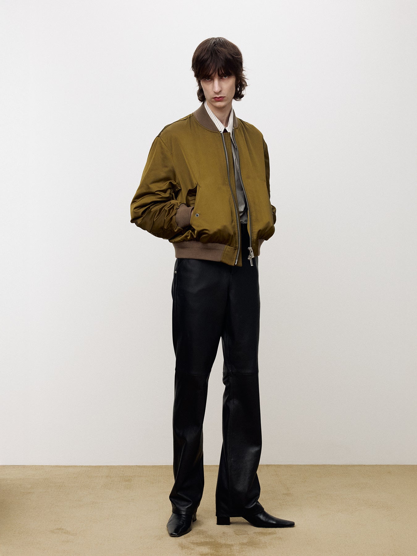 Tonywack - Nylon Bomber Jacket (Olive Gold) product image 4 | TRAB K-Fashion Australia