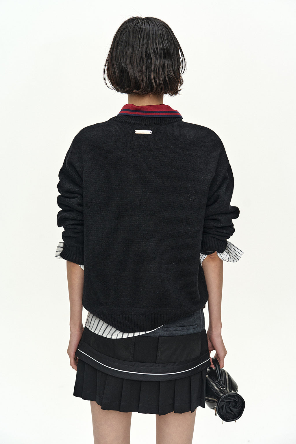 Andersson Bell - Unisex Cashmere Rose Crew-Neck Sweater (Black) product image 12 | TRAB K-Fashion Australia