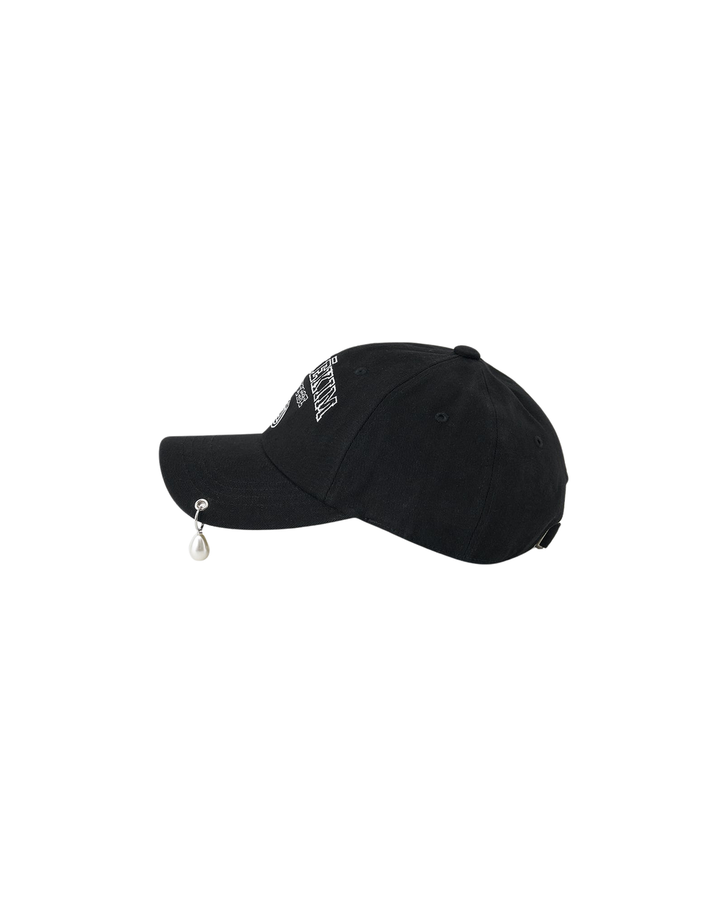 Kimhe Kim - Pearl Pierced Baseball Cap (Black) product image 3 | TRAB K-Fashion Australia