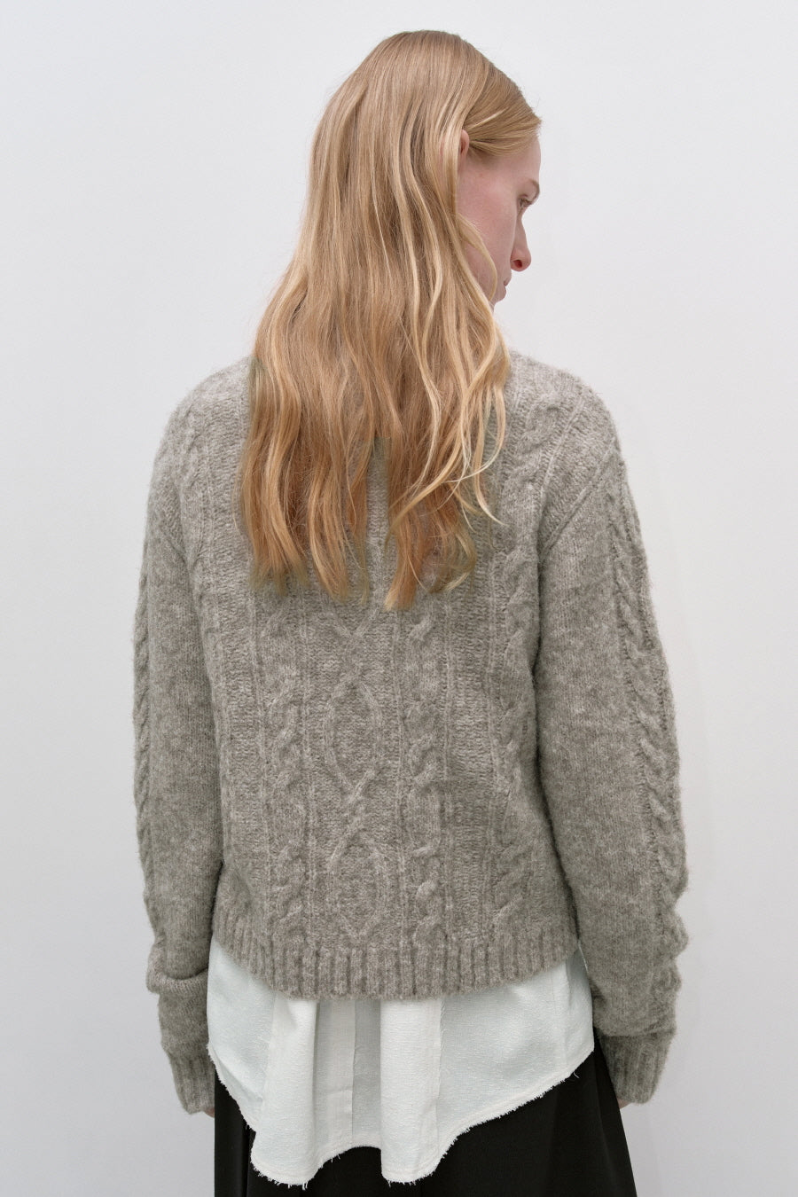 Insilence - Twist Half Zip-up Knit (Melange Brown) product image 4 | TRAB K-Fashion Australia