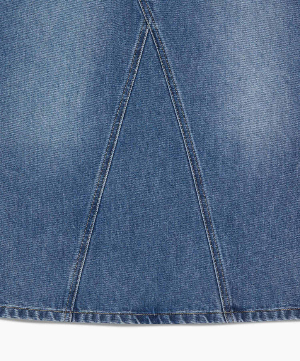 Marithe & Francois Girbaud - A-line Denim Midi Skirt (Light Blue) product image 12 | TRAB K-Fashion Australia