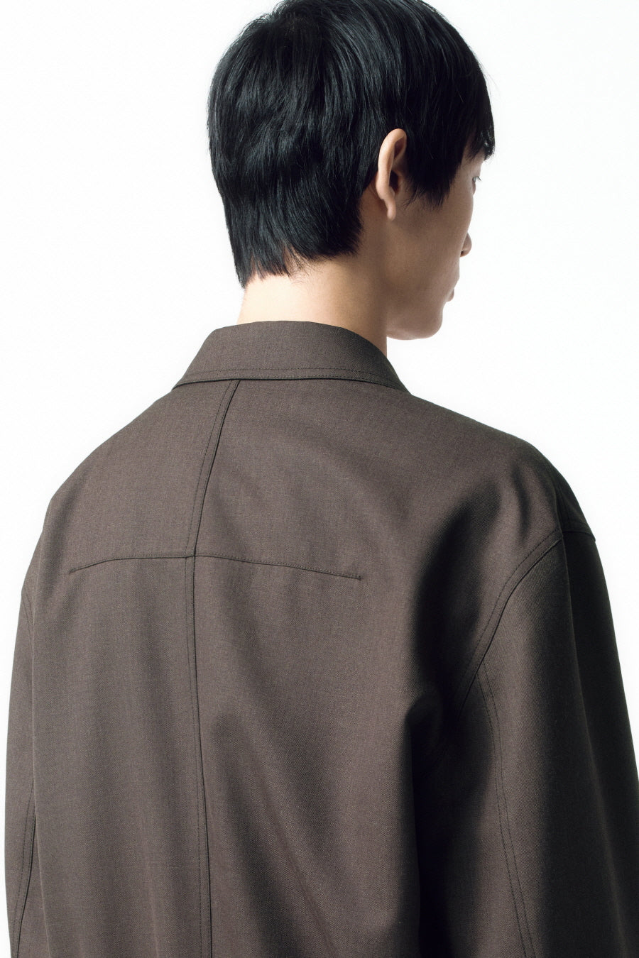 Insilence - Wool Drizzler Blouson (Melange Brown) product image 5 | TRAB K-Fashion Australia