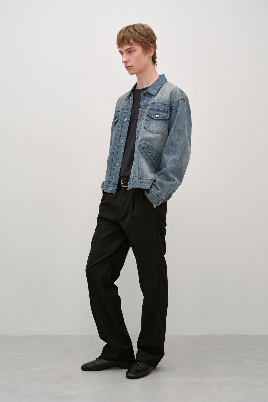 Insilence - Denim Ranch Jacket (Light Blue) product image 2 | TRAB K-Fashion Australia