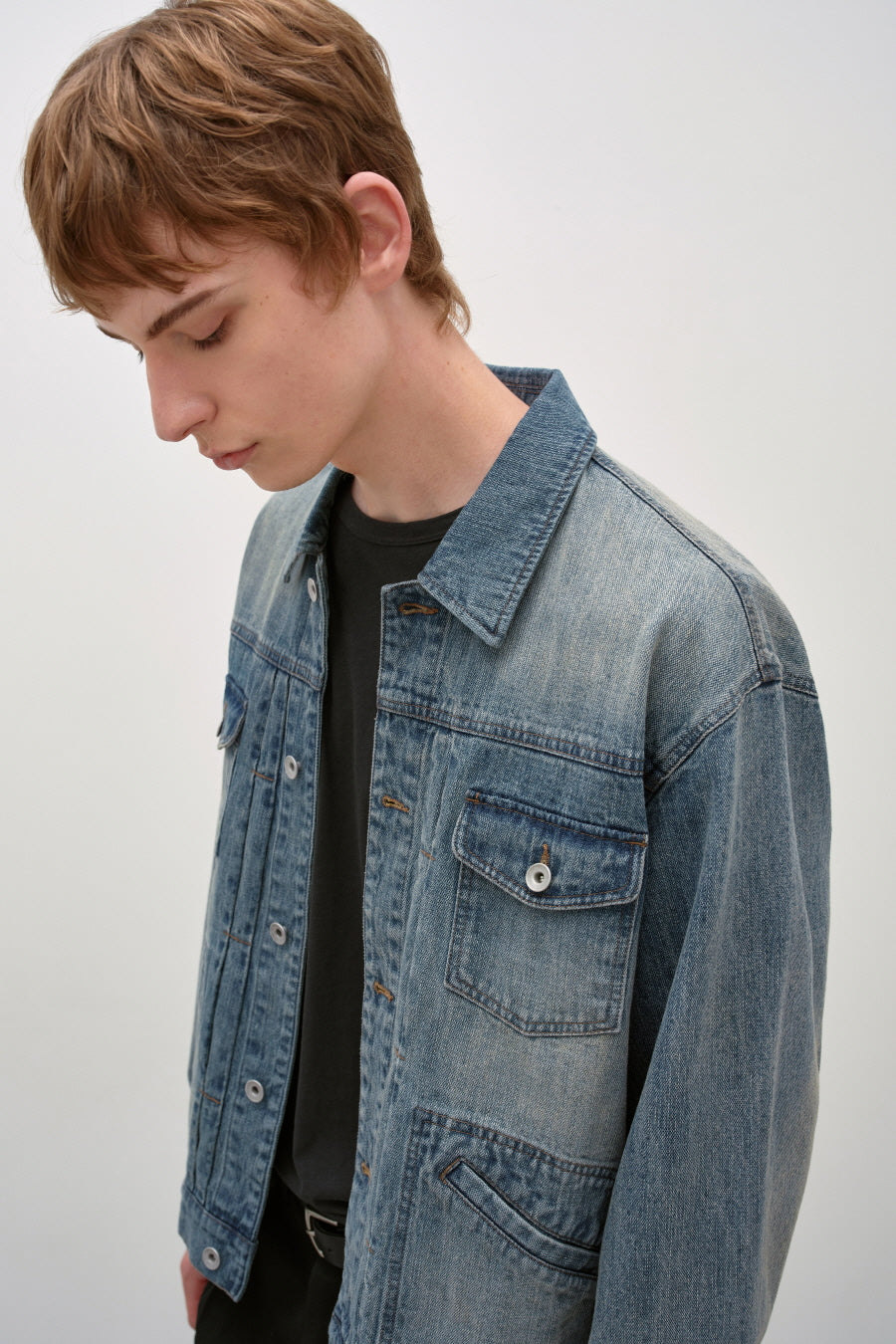 Insilence - Denim Ranch Jacket (Light Blue) product image 4 | TRAB K-Fashion Australia
