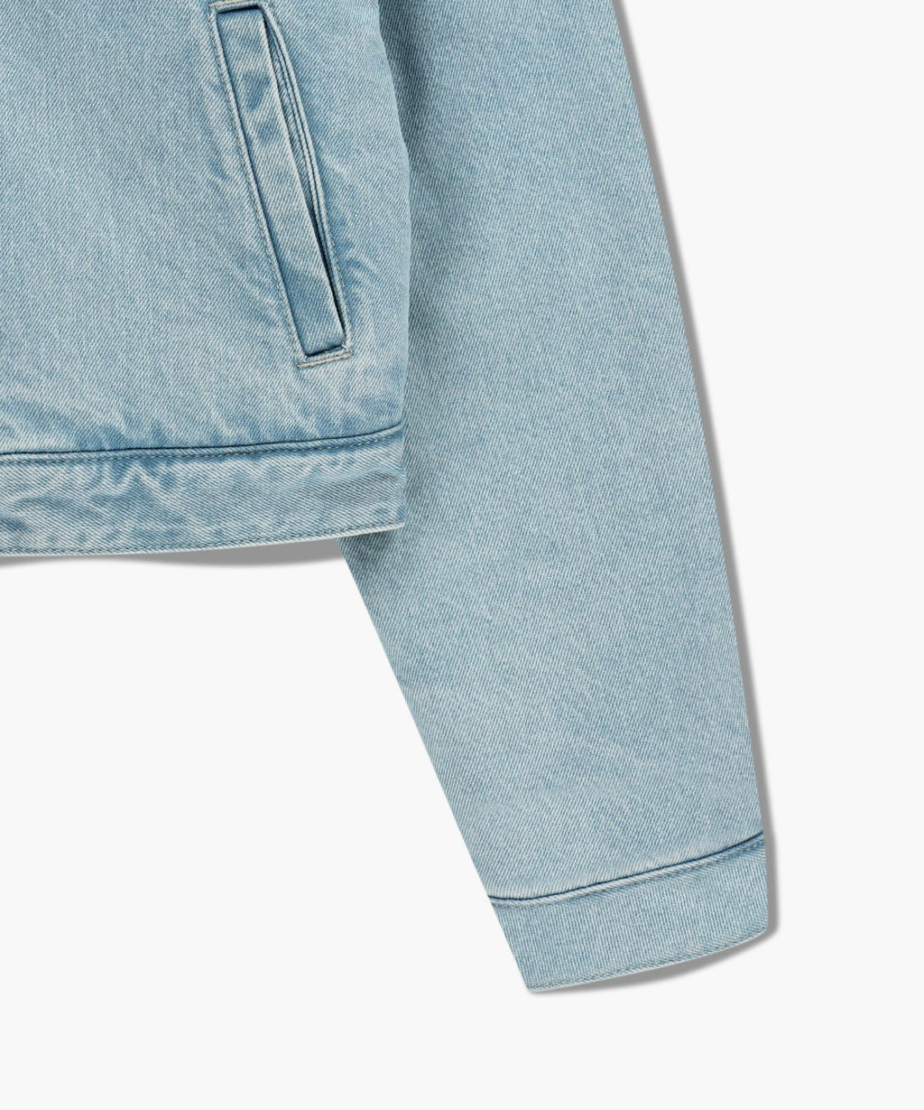 Marithe & Francois Girbaud - Crop Shearling Denim Jacket (Light Blue) product image 12 | TRAB K-Fashion Australia