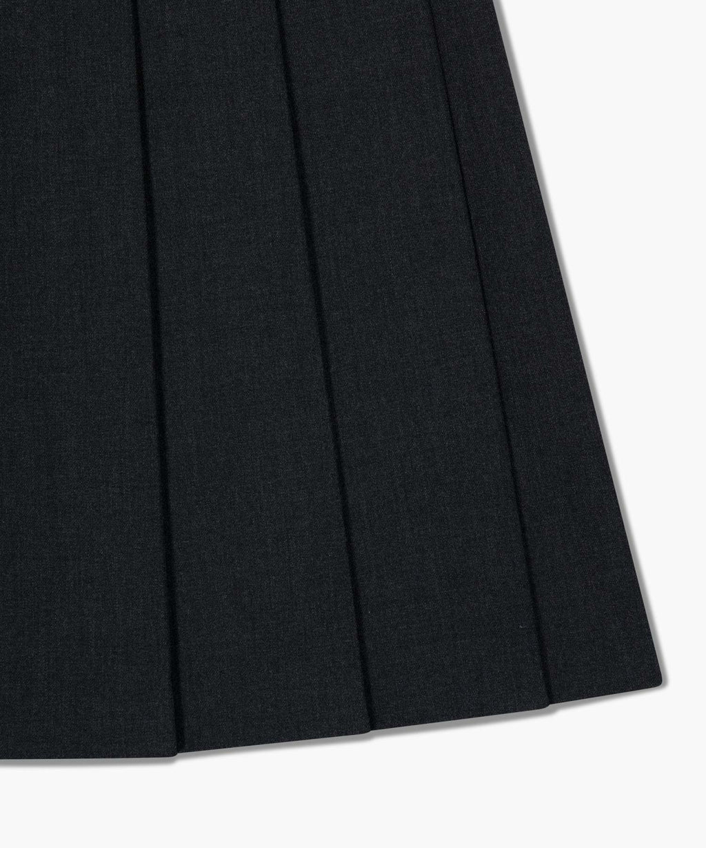 Marithe & Francois Girbaud - Side Buckle Pleated Midi Skirt (Charcoal) product image 12 | TRAB K-Fashion Australia