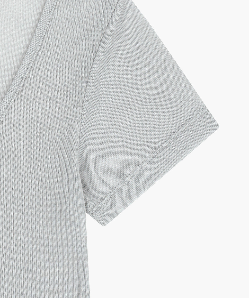 Marithe & Francois Girbaud - Small Classic Logo Sleeveless Layered Slim Crop Tee (Light Gray) product image 12 | TRAB K-Fashion Australia