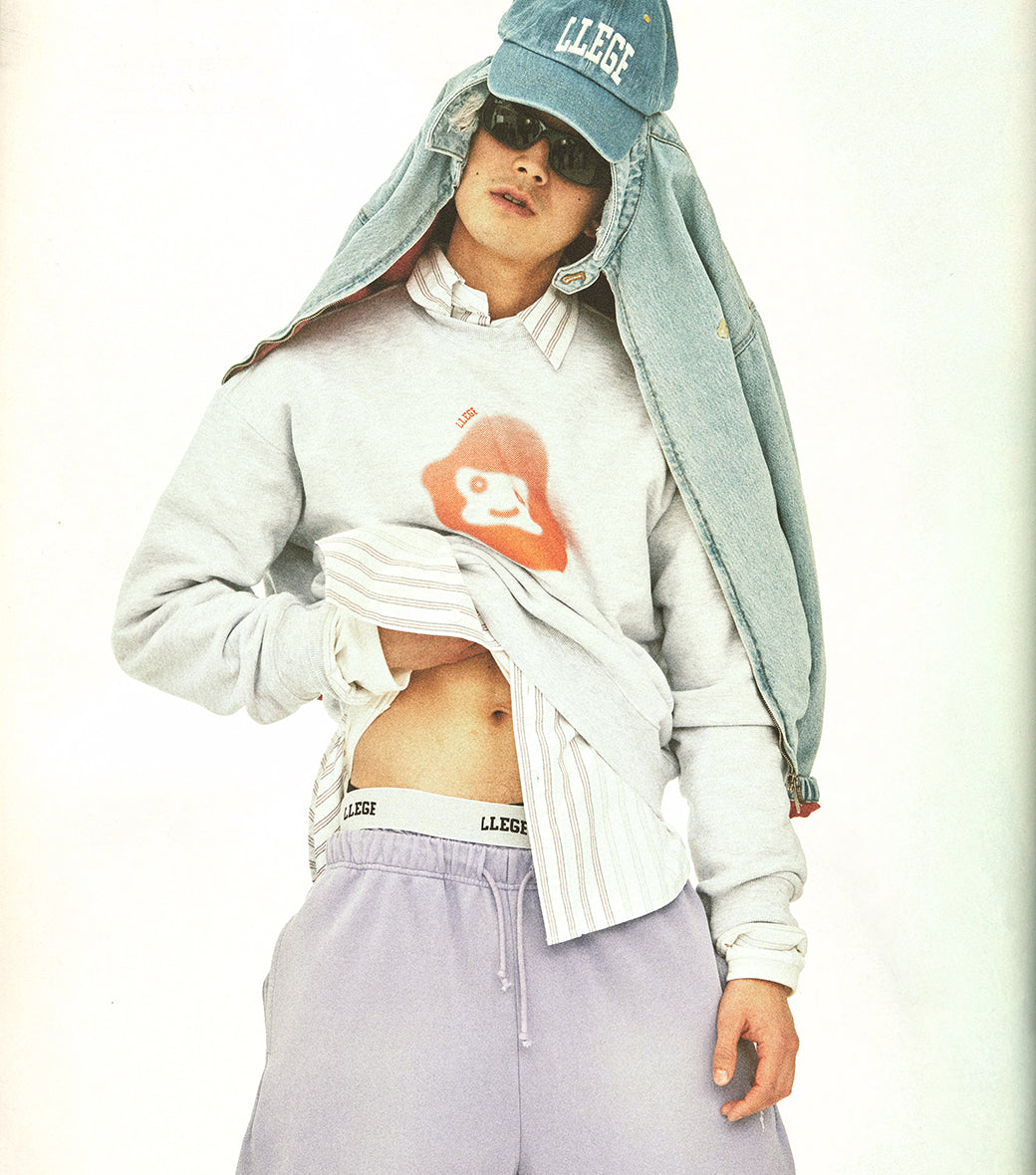 Llege - Jubangwol Heavy Cotton Sweatshirt (Melange Grey) product image 6 | TRAB K-Fashion Australia