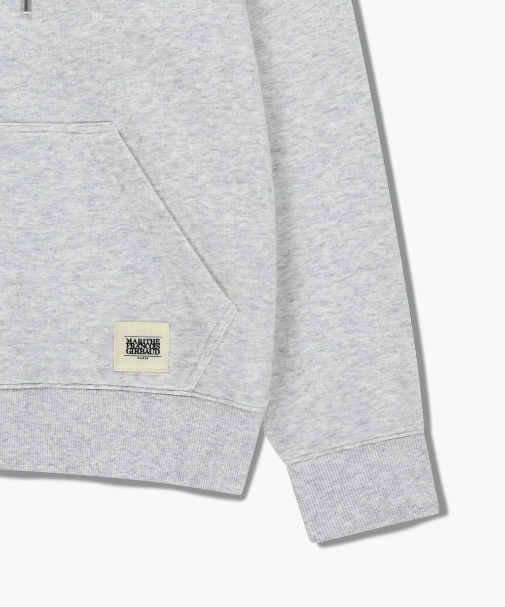 Marithe & Francois Girbaud - Big College Logo Graphic Hoodie Zipup (Light Heather Gray) product image 12 | TRAB K-Fashion Australia
