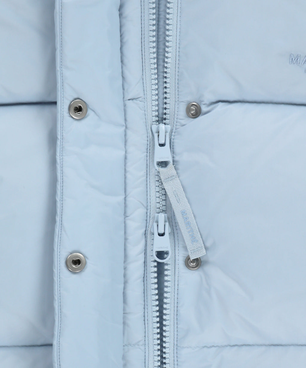 Marithe & Francois Girbaud - Regular Logo Hooded Crop Down Jacket (Light Blue) product image 16 | TRAB K-Fashion Australia