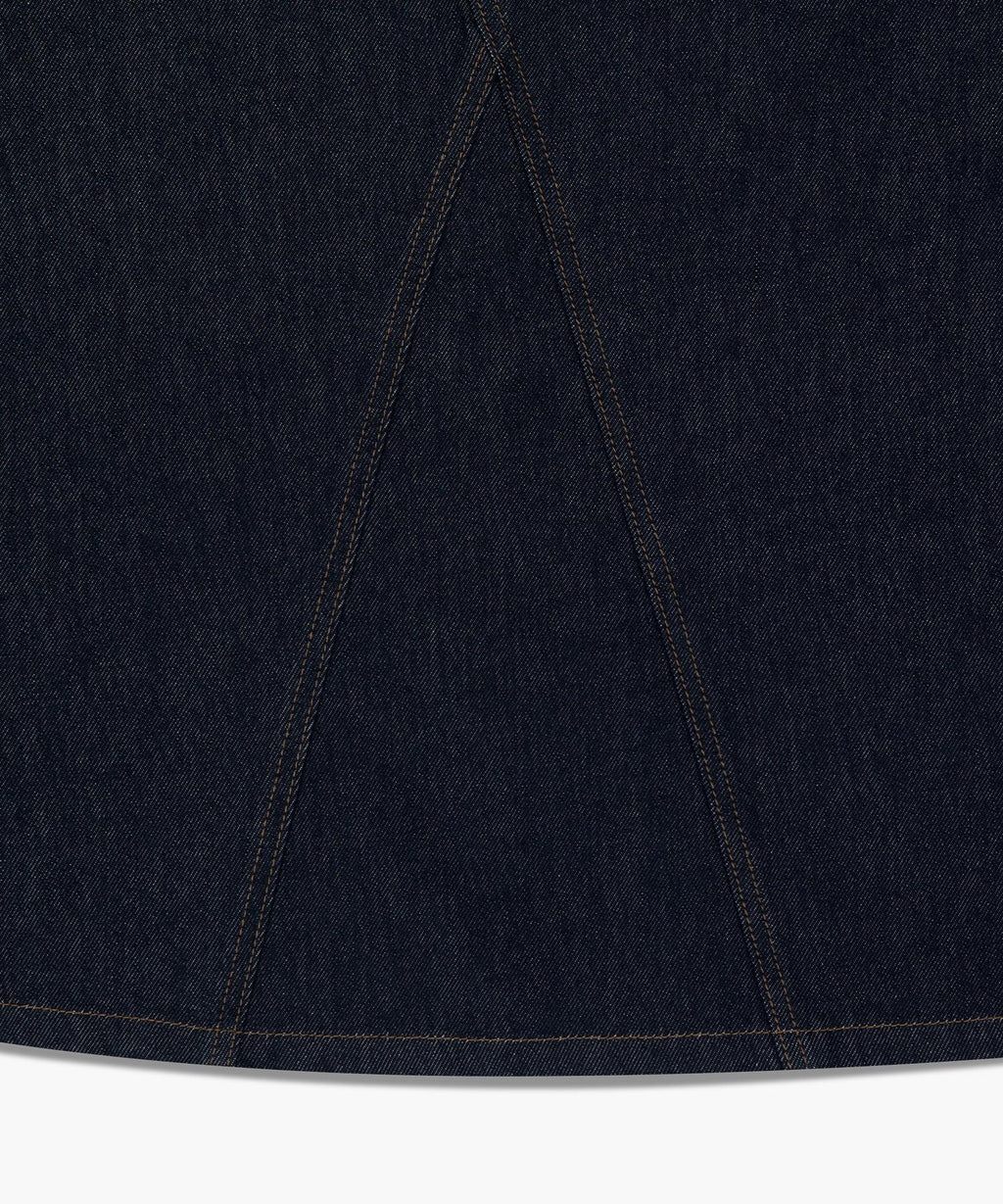 Marithe & Francois Girbaud - A-line Denim Midi Skirt (Dark Blue) product image 14 | TRAB K-Fashion Australia
