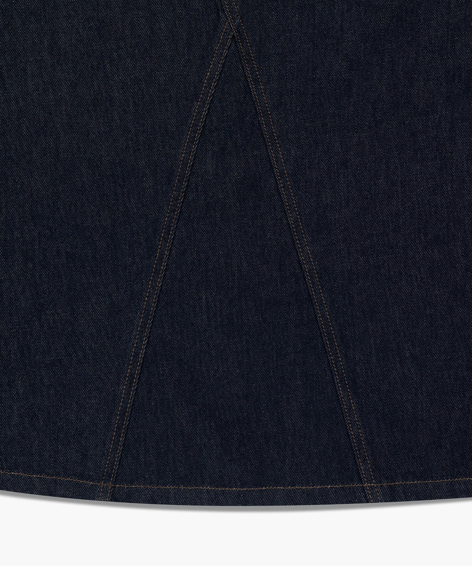 Marithe & Francois Girbaud - A-line Denim Midi Skirt (Dark Blue) product image 14 | TRAB K-Fashion Australia