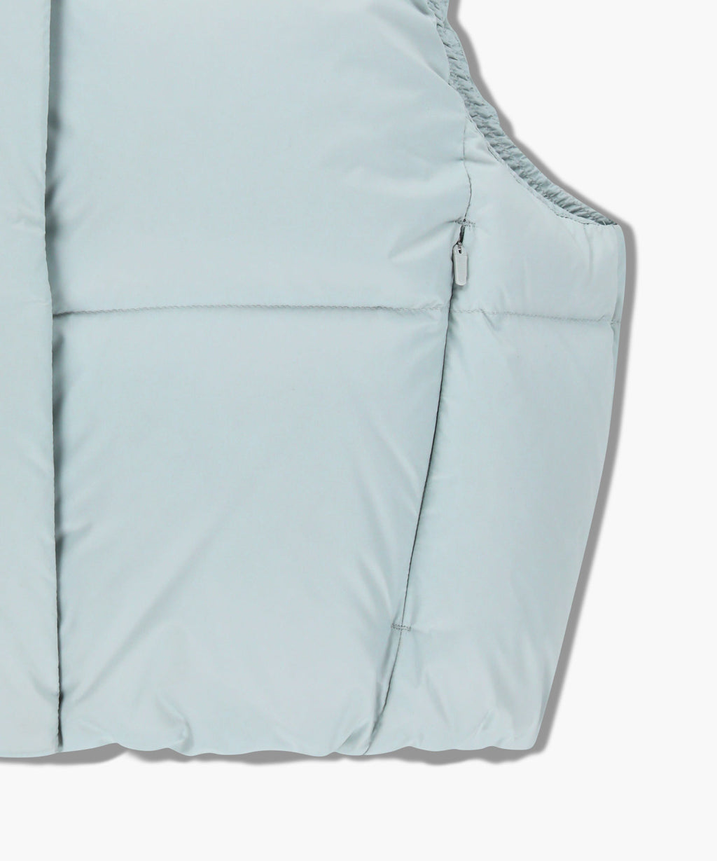 Marithe & Francois Girbaud - Circle Logo Crop Hooded Down Vest (Mint Gray) product image 12 | TRAB K-Fashion Australia