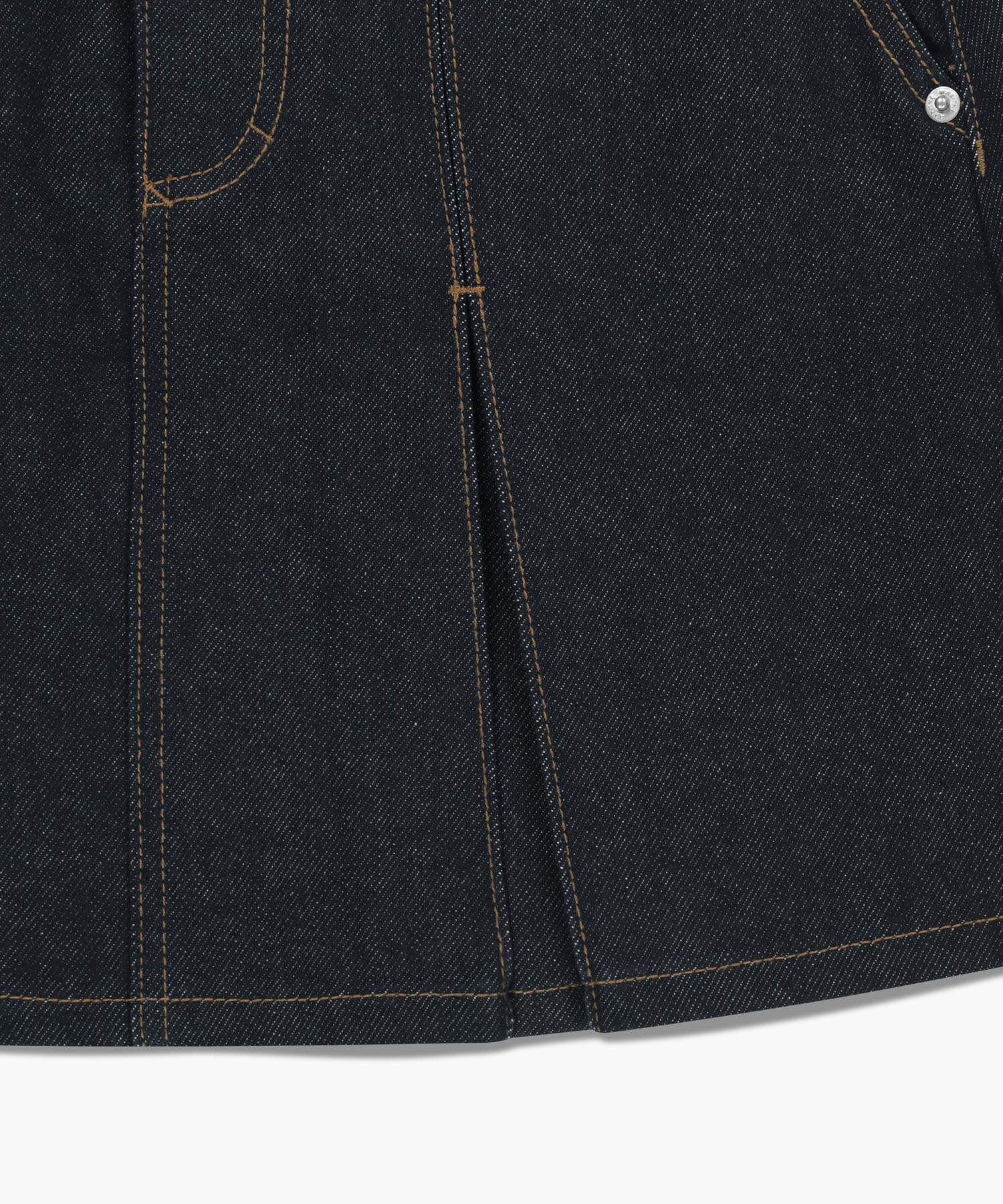 Marithe & Francois Girbaud - Denim Pleated Mini Skirt (Dark Blue) product image 14 | TRAB K-Fashion Australia