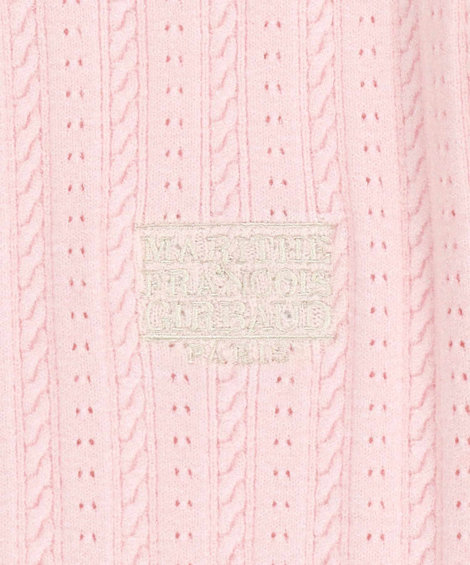 Marithe & Francois Girbaud - Small Classic Logo Half Knit Cardigan Set Up (Light Pink) product image 12 | TRAB K-Fashion Australia